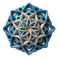 peaceful beautiful Hyper-specific, professional render of an isolated, rotating, tessellated geometric shape with intricate filigree patterns Isolated cutout with Transparent Background top-tier png