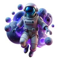 elegant abstract A Lone Astronaut Clad in a authentic png