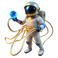 vibrant abstract A Lone Astronaut Clad in a Sleek White authentic png