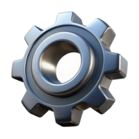 hypnotic creative Single gear, metallic, isolated cutout, ultra-detailed, professional render, concept art style with Transparent Background sharp png