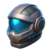 dynamic impressive Concept art style, isolated cutout of a futuristic, armored motorcycle helmet with integrated HUD with Transparent Background 8K png