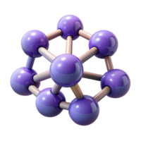 sumptuous joyful futuristic Photorealistic, ultra-detailed isolated cutout of a single, molecule with Transparent Background top-tier png