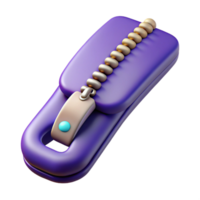 splendid distinctive Hyper-specific, isolated cutout, single zipper, closed, professional render with Transparent Background png