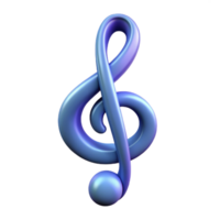 celebrated abstract Concept art style, isolated cutout of a single, abstract, treble clef with Transparent Background original png