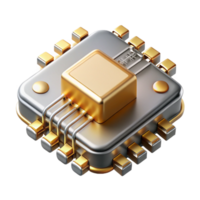 elegant rustic A Close Up of a Microchip with Intricate authentic png