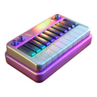 dreamy dazzling Photorealistic, ultra-detailed, hyper-specific professional render of a single, isolated, futuristic holographic keyboard, isolated cutout with Transparent Background authentic png