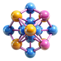 vibrant minimalist A Group of Nanobots Assembling a Complex authentic png