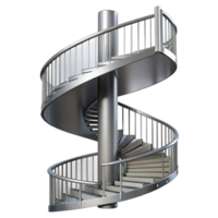 harmonious sumptuous Spiral staircase, metal, modern design with Transparent Background artisan png