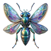 wonderful vintage A Robotic Insect with Iridescent Wings genuine png