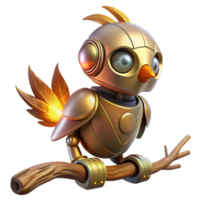 beautiful vintage A Robot with a Bird Like Head and high resolution png