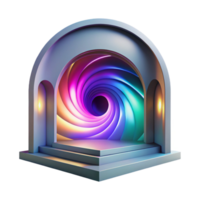 stunning rustic A Portal Swirling with Vibrant Colors authentic png