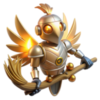 impressive rustic A Robot with a Bird Like Head and original png