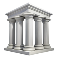 ethereal impressive Georgian columns, white, classical architecture with Transparent Background flawless png