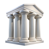 gorgeous peaceful victorian Georgian columns, white, classical architecture with Transparent Background premium png