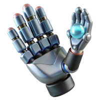 distinctive abstract Robot hand, holding a futuristic device, detailed fingers with Transparent Background fine detail png