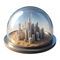 magnificent minimalist A Futuristic City Built Within a Giant professional png