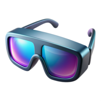 joyful elegant Futuristic glasses, augmented reality display, sleek design with Transparent Background museum quality png