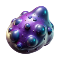 quintessential geometric Isolated cutout, ultra-detailed, concept art style render of a single cosmic seed pod emitting nebula spores with Transparent Background 4K png