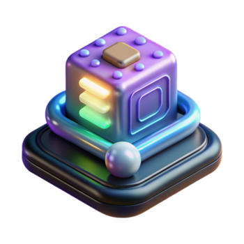 brincalhão majestoso conceito arte estilo, hiperespecífico render do uma levitando holográfico computador interface, exibindo intrincado código isolado Cortar fora com transparente fundo 4k png