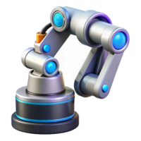 exquisite dreamy contemporary Isolated cutout, concept art style, hyper-specific illustration of a single, futuristic robotic arm with Transparent Background authentic png