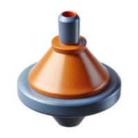 pristine remarkable Ultra-detailed, photorealistic professional render of a single, isolated D printer nozzle, isolated cutout with Transparent Background png
