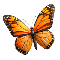 unparalleled industrial Large monarch butterfly wings spread with Transparent Background 8K png
