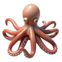 imaculado memorável polvo, comum polvo, tentáculos espalhar, com transparente fundo png
