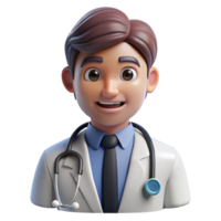 nostalgic stunning Doctor with stethoscope around neck, medical professional portrait, with Transparent Background elite png