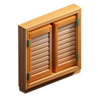 mesmerizing joyful tropical Window shutter, wooden, closed position with Transparent Background precision png