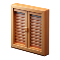 stunning standout Window shutter, wooden, closed position with Transparent Background png