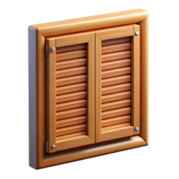 breathtaking dynamic avant-garde Window shutter, wooden, closed position with Transparent Background ultra HD png