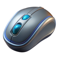 bold glorious Isolated cutout, photorealistic render of a single, advanced gaming mouse, intricate button layout and textured grip with Transparent Background precision png