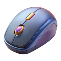 extraordinário extraordinário isolado recortar, fotorrealista render do uma solteiro, avançado jogos rato, intrincado botão disposição e texturizado firmeza com transparente fundo png