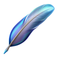 fascinating mysterious coastal A single, floating feather made of pure energy with Transparent Background original png