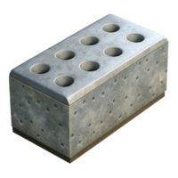 acclaimed traditional Concrete block, gray, construction material with Transparent Background masterfully captured png