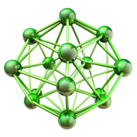 enchanting inspired A complex, interconnected network of glowing green lines with Transparent Background png