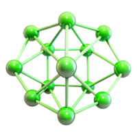 spectacular unparalleled A complex, interconnected network of glowing green lines with Transparent Background png