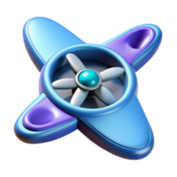 spectacular whimsical classic Hyper-specific, concept art style, isolated cutout of a single, levitating drone propeller with Transparent Background elite png