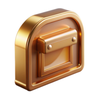 pristine victorian Mail slot, brass, residential architecture with Transparent Background flawless png