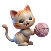 extraordinary minimalist A Playful Kitten Batting at a Ball of original png