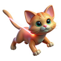 elegant creative A Playful Kitten Chasing a Laser Pointer professional png