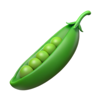 mysterious alluring Single green pea pod with Transparent Background exclusive png