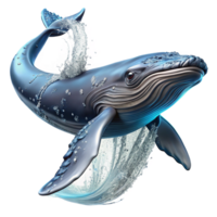 serene minimalist A Majestic Humpback Whale Breaching the high quality png