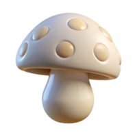 impressive geometric White mushroom with Transparent Background sharp png