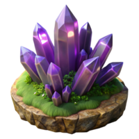 stunning modern A Cluster of Amethyst Crystals Sprouting premium png