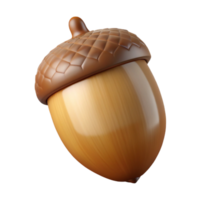 radiant rustic Single acorn with Transparent Background ultra HD png