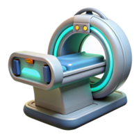dramatic exquisite Futuristic medical scanner, rotating sensors, digital display with Transparent Background 8K png
