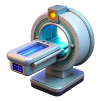 beautiful notable Futuristic medical scanner, rotating sensors, digital display with Transparent Background png