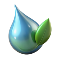 serene rustic A Single Rain Drop Falling from a Leaf original png