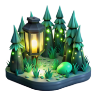 serene modern A Group of Fireflies Illuminating a Dark detailed png
